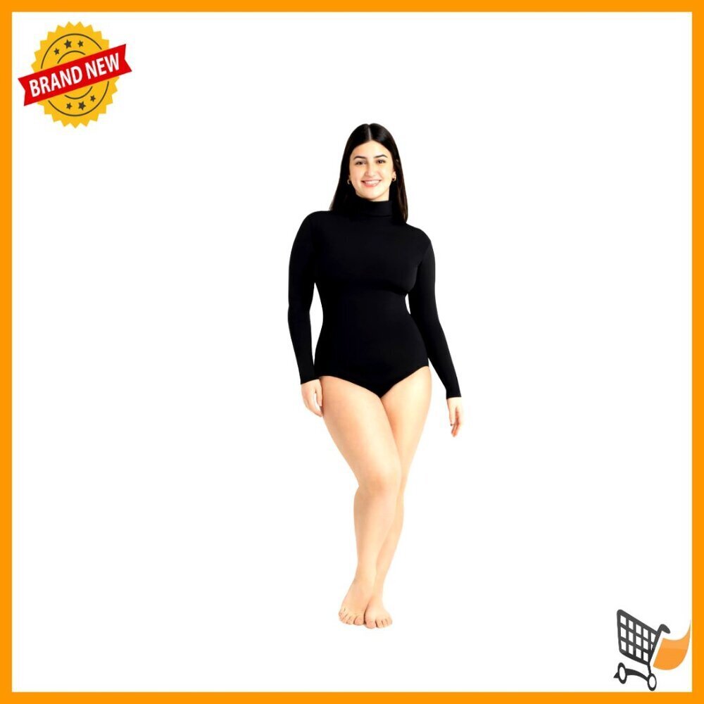 Turtleneck Long Sleeve Leotard Elegant Minimal Classic Dancewear Zippered Back